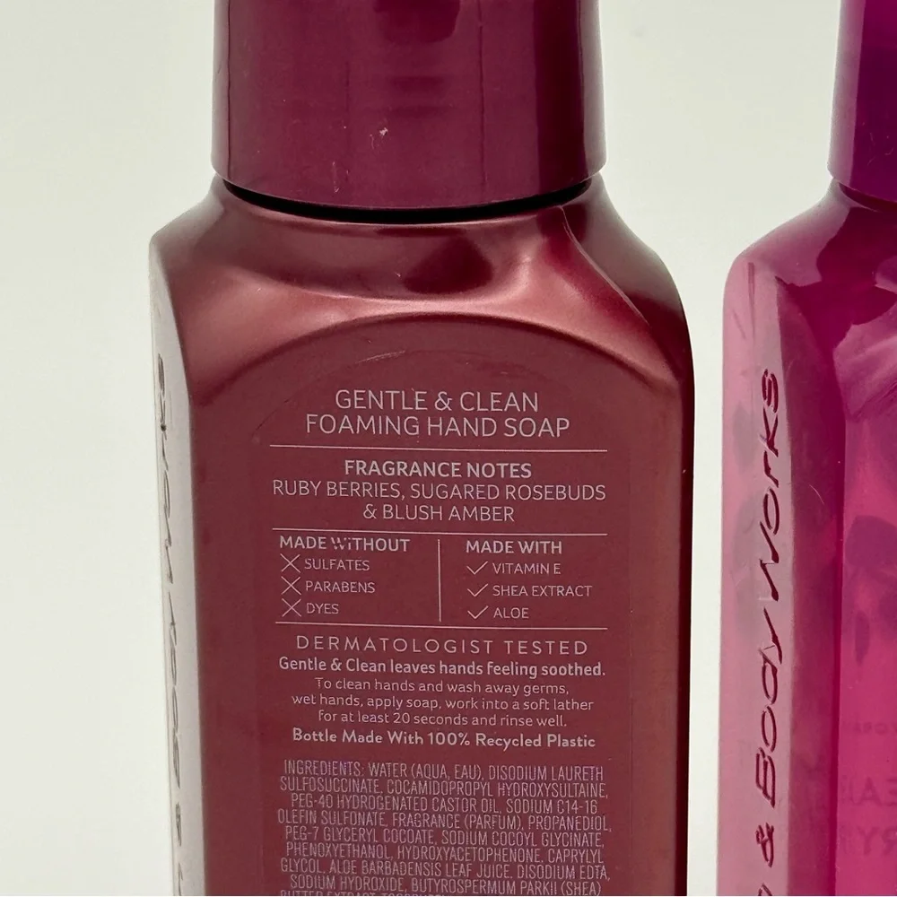Bath & Body Works Sweetheart Cherry & Covered in Roses Hand Soaps NWT